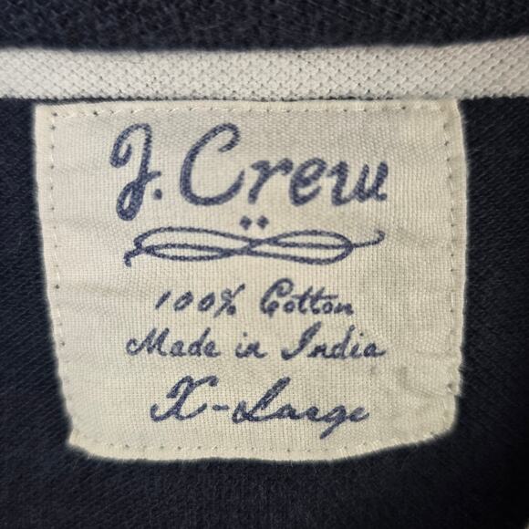 J. Crew Shirt Mens Size XL Navy Stripe Polo Golf - Picture 11 of 16